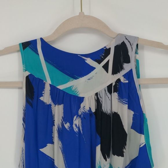 Yumi Kim Women's Silk Wrap Dress Size Extra Small Floral Blue White V Neck Lined - Picture 14 of 16